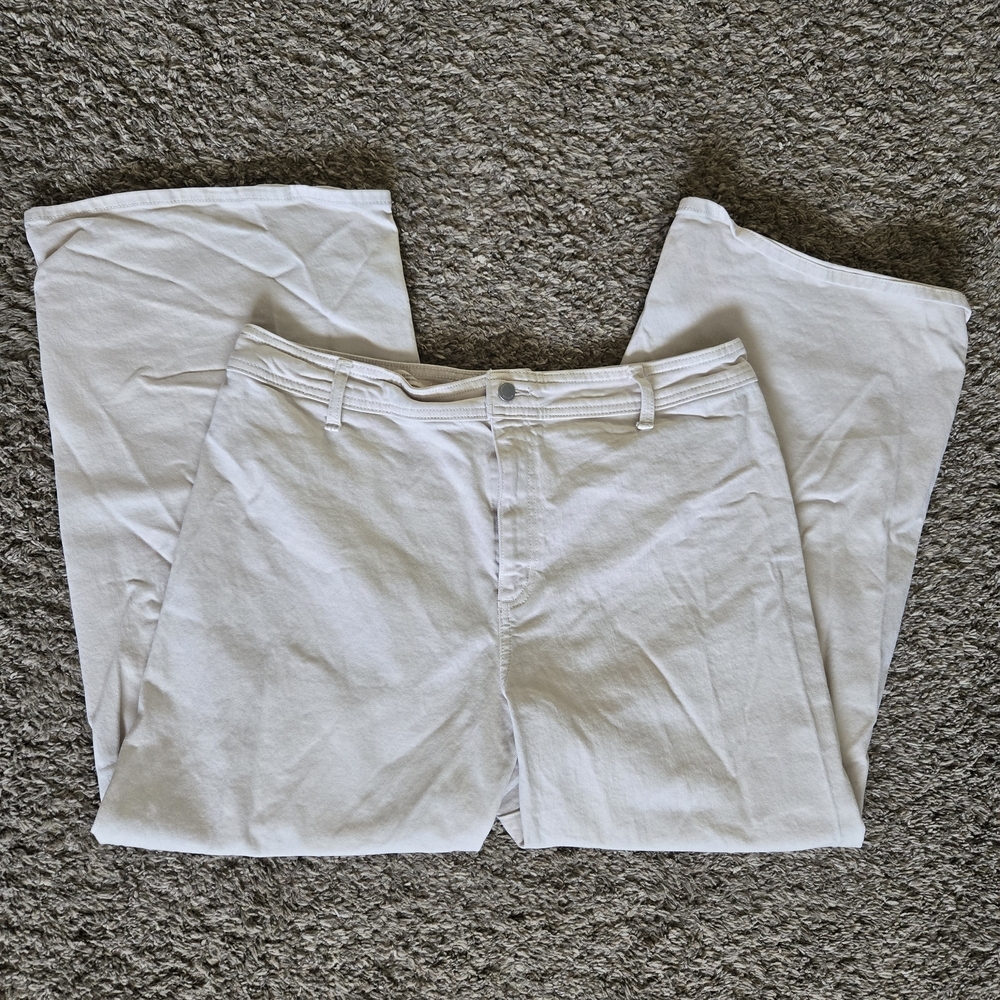 Universal Threads Cream Wide Leg Ankle Denim Pants Size 16 - Picture 1 of 5
